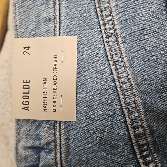NWT AGOLDE HARPER STRAIGHT JEAN in Flash - Picture 2 of 2